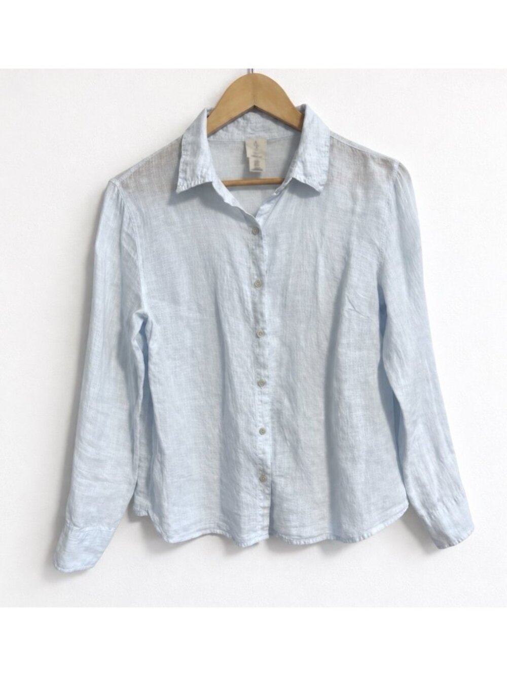 Joie 100% Linen Button Down Shirt Coastal Quiet Luxury Light Blue Women’s S
